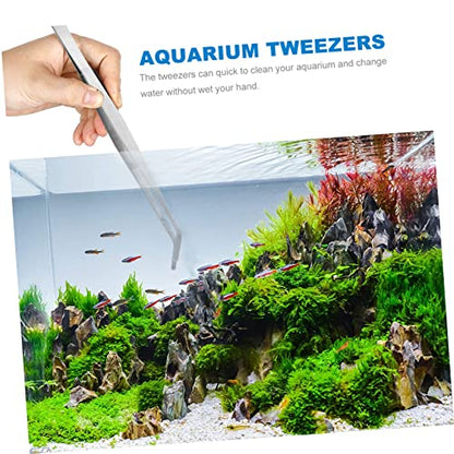 BESPORTBLE 3pcs Aquarium Cleaning Tools Stainless Steel Tweezers Pipette Dropper for Fish Tank Maintenance for Plant Care Waste Removal Lightweight Durable Design