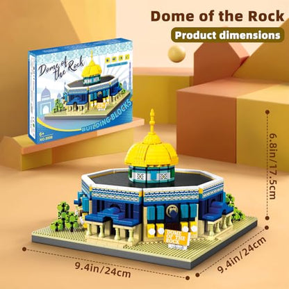Dome of The Rock Building Blocks Sets Islamic Architecture Building Kits World Famous Landmark Model Toys Eid Gifts for Muslim Adults Kids 983PCS - style: Dome of The Rock