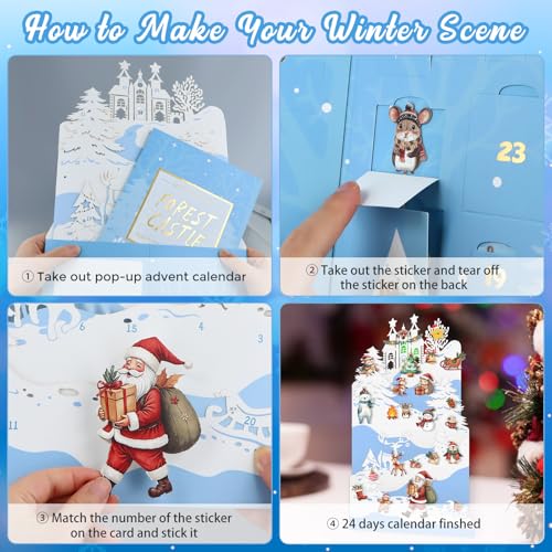 WhatSign Woodland Advent Calendar 2025 - Christmas Countdown Calendar Winter Woodland Wonderland 24 Days Till Xmas for Women Kids Adult Teen Girls - color: Woodland
