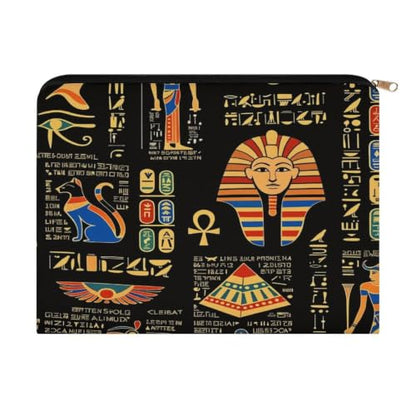 Ancient Egyptian Artifacts Makeup Bag for Women, Cosmetic Pouch Travel Toiletry Organizer Bag 8.9"x6.5" Polyester - color: Ancient Egyptian Artifacts