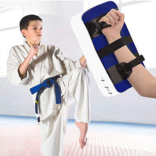 LuiceABC One Karate Taekwondo Boxing Kick Punch Adjustable Soft Shield Durable Training Pad for Boxing, Training and Protecting Your Palm, Wrist and Decreasing The Shock - color: Blue