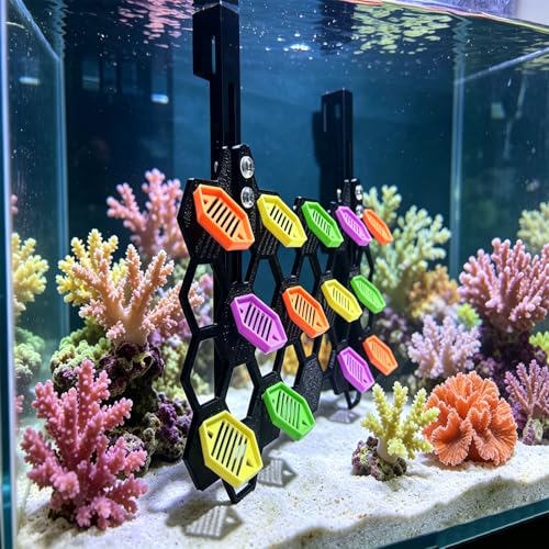 Coral Fragment Stand is Used for Coral Reef Tanks. It Contains 13 Fragment Holders and has an Inclined Viewing Surface for a Wider View. It is a seawater Aquarium Fragment Support