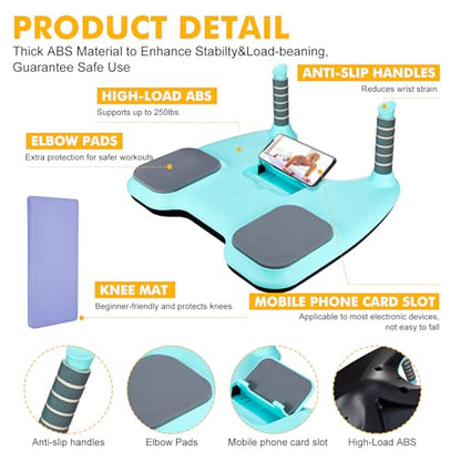 Plank Board, Core Trainer Balance Board, Pure Plank Board with Handles, Full-Body Workout, Home Fitness Equipment for Core Strength