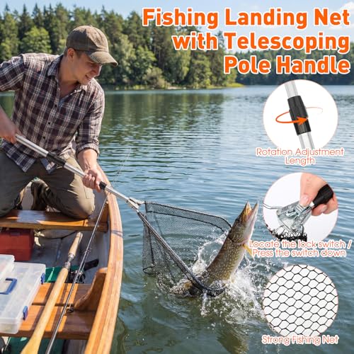 RoundFunny 256 Pcs Fishing Backpack with Tackle Box Gears, Tackle Sling Bag Backpack, Fishing Hook, Lures, Retractable Landing Net, Plier, Lip Gripper, Hook Remover, Fish Gift Men - color: Desert Camouflage