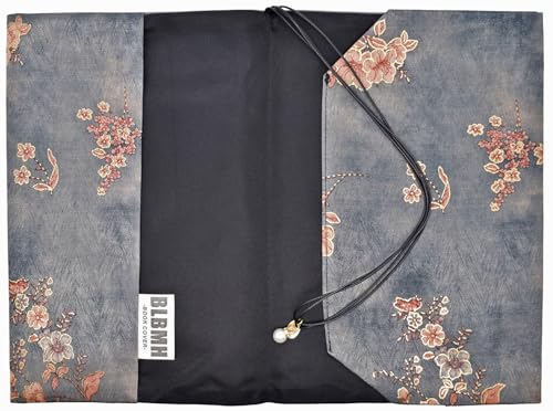 BLBMH 5x8 Book Cover | Handmade Non-Stretch Fabric Sleeve with Bookmark | for Paperback Bible Journal | Privacy Reading Gift for Women - Flower 4 - color: Flower 4