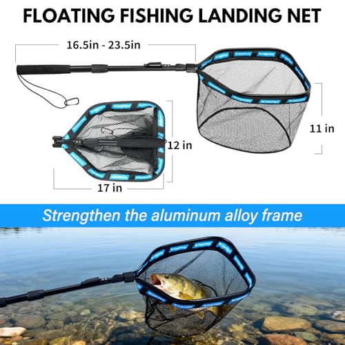 THKFISH Telescoping Fishing Rod and Reel Combo with Backpack, Carbon Fiber Travel Fishing Pole Spinning Reel Kit with Fishing Lures, Fishing Tools Kit for Men - color: Camo Backpack With Fishing net & rod, size: 1.8M 5.9FT