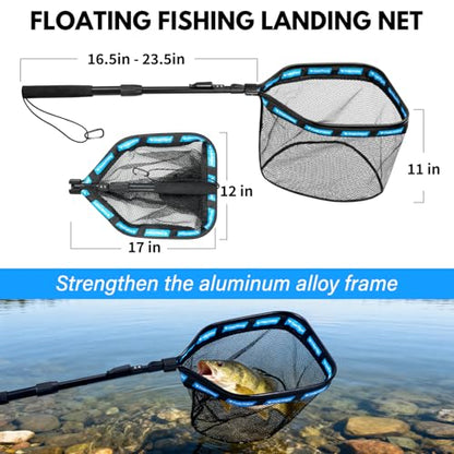 THKFISH Telescoping Fishing Rod and Reel Combo with Backpack, Carbon Fiber Travel Fishing Pole Spinning Reel Kit with Fishing Lures, Fishing Tools Kit for Men - color: Khaki Backpack With Fishing net & rod, size: 1.8M 5.9FT