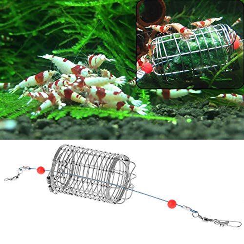 Aquarium Feeding Bowl with Hook Shrimp Feeding Dish Stainless Steel Cage Basket for Small Fish Shrimp Benthic Animal