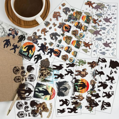 arricraft 10 Sheets UV DTF Cup Wraps for 16 OZ Glass Cups, 10 Styles Gorilla Mountains Forests Rub on Transfers PVC Transfer Stickers Waterproof Rub Decals for DIY Your Holiday Presents 9.4x4.3inch - style: Gorilla Mountains Forests