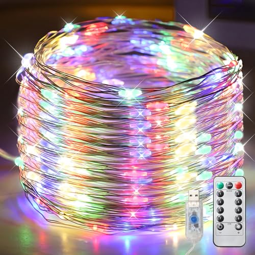 Multicolor Twinkle Fairy Lights, 66ft 200 LED USB String Lights - color: 200 LED multicolor