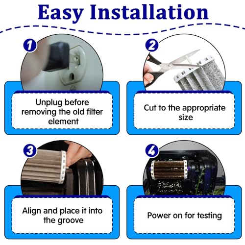 4PCS PRBW150B Bio-Wheel Aquarium Filter Compatible with Marine-Land Penguin 150B, Aquarium Filter Replacement for Hanging Filter for Assembly Bio-Wheel 150 Fish Tank