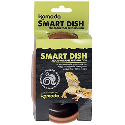 Komodo Smart Dish | Deters Non-Jumping Live Food from Escaping | Accommadates Many Sizes of Lizards and Aquatic Pets - size: No Size