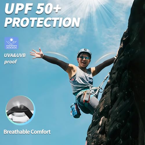 4 Pairs Arm Sleeves to Cover Arms for Men & Women,UV Sun Protection,Cooling Sports Compression,Tattoo Cover Up Sleeve - color: 2 Black+2 Gray