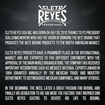 CLETO REYES Training Gloves with Leather Strap & Attached Thumb and Hook & Loop Closure, 16oz, White