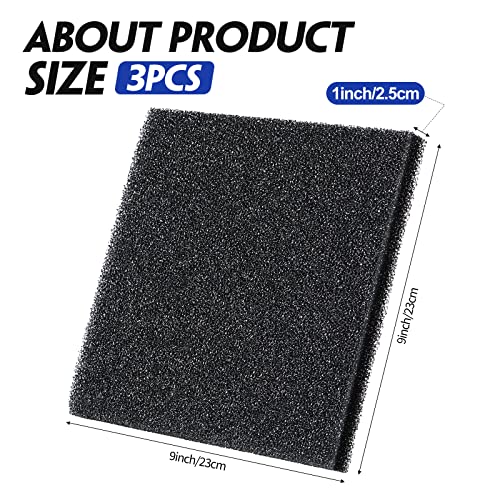 Tondiamo 3 Pieces Aquarium Sponge Filter Pad Media Cut to Fit Foam for Fish Tank Filters Replacement Fish Tank Cleaner Open Cell Foam Sponges for Dishes