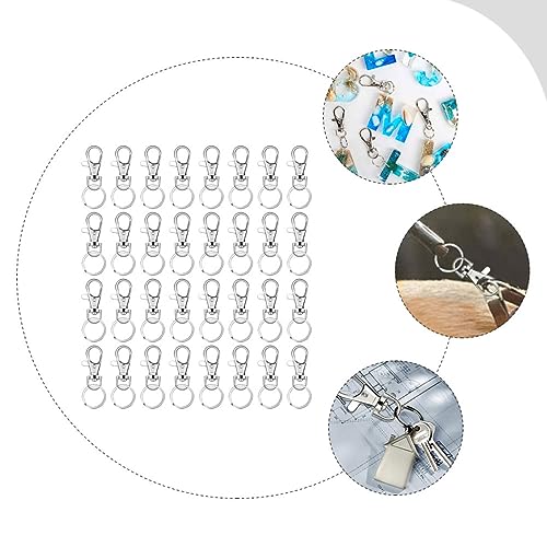 160pcs Rotation Lobster Claw Clasps Set Key Rings Swivel Keychain Accessories for Bags and DIY Projects