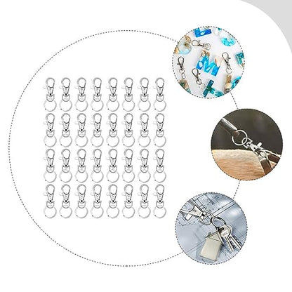 160pcs Rotation Lobster Claw Clasps Set Key Rings Swivel Keychain Accessories for Bags and DIY Projects