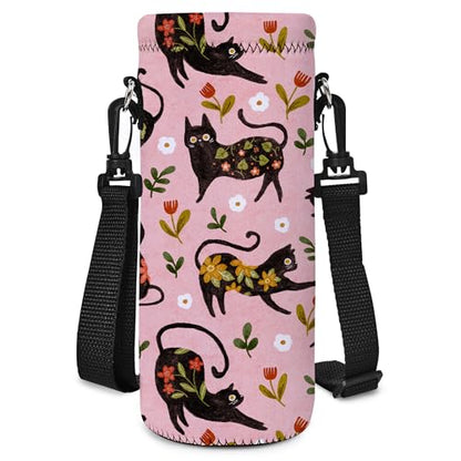 Neoprene Water Bottle Carrier Bag with Adjustable Shoulder Strap,Insulated Water Bottle Cover for Stainless Steel/Glass/Plastic Bottles - color: BC-51, size: 500ml