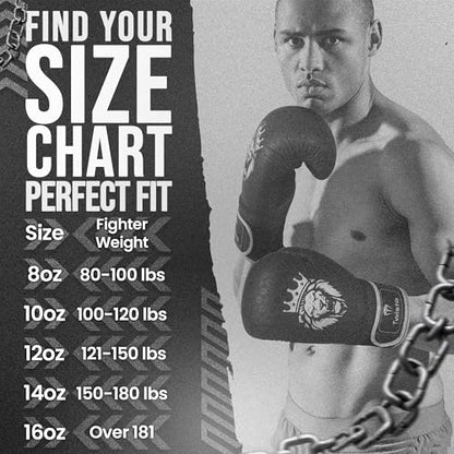 Twisto Boxing Gloves Black Rox - Pro Training & Sparring, Maya Hide Leather, Muay Thai, MMA, Kickboxing, Men, Women, Adults, Heavy Punching Bag, Focus Mitts, Pads,10oz 12oz 14oz 16oz - color: White, size: 10 oz
