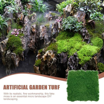 Realistic Artificial Moss Turf Faux Pad Decorative Grass for Garden Home Bonsai Fish Tank