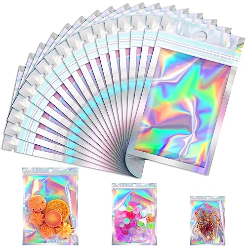 JETMORE Holographic Bags, 2.4x3.9in Cupcake Packaging, 100 PCS Mylar Bags - color: Holographic, size: 2.4*3.9inch
