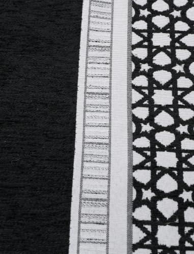 Islamic Prayer Rug Elegant Masjid Pattern Thin Mat Muslim Portable Blanket Ramadan Eid Gift Rug Turkish Prayer Carpet - Black 1pc - color: 1pc Blackc