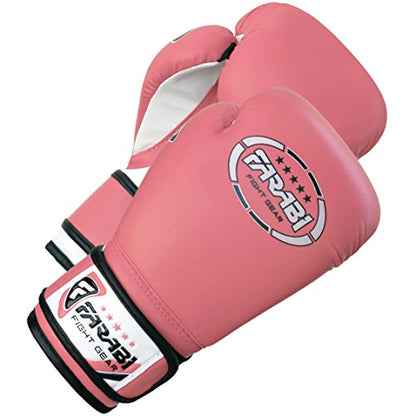 Farabi Boxing Gloves Kids Junior Muay Thai Kick Boxing Training MMA Punching Bag - color: Pink, size: 6OZ