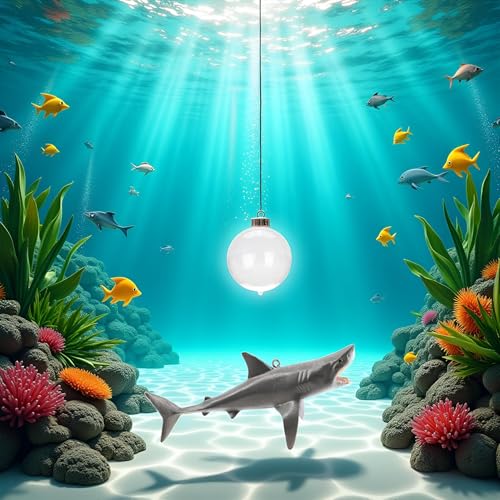 Floating Shark Ornament - Adjustable Aquarium Shark Animal Decor, Shark Pool Décor | Aquarium Floating Shark Ornaments Thematic Ornaments Suitable for Aquarium All Kinds of Fish Tank and Home