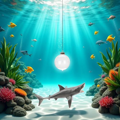 Floating Shark Ornament - Adjustable Aquarium Shark Animal Decor, Shark Pool Décor | Aquarium Floating Shark Ornaments Thematic Ornaments Suitable for Aquarium All Kinds of Fish Tank and Home