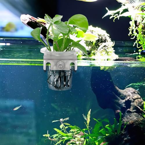 TOYANDONA 4pcs Aquarium Hanging Plant Holder Aquatic Planter Cups for Fish Tank Decoration Water Design for Aquatic Plant Cultivation