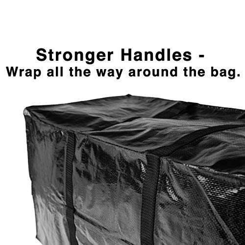 BAG-THAT! 10 Moving Bags Heavy Duty Extra Large Stronger Handles Wrap Storage Totes Zippered Reusable Packing Bags Moving Supplies Storage Boxes Storage totes Moving Boxes Packing Supplies Packing Box