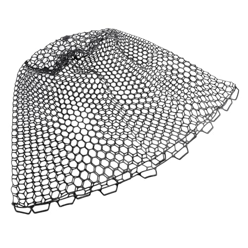 Fishing Net Replacement, 31.1in PVC Mesh Depth Fishing Landing Net with Large Object Head Design for Freshwater Saltwater