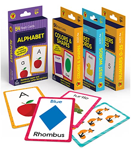 Carson Dellosa Toddler Flash Cards 4-Pack for Preschool Learning Activities - size: 4 Count (Pack of 1), style: Early Learning