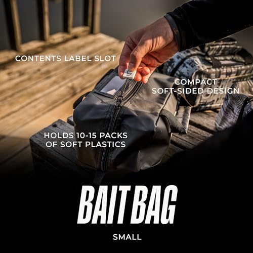 6th Sense Fishing Small Bait Bag – Durable Soft-Sided Storage for Soft Plastics (Caddo Camo - Brown) - color: Caddo Camo - Brown
