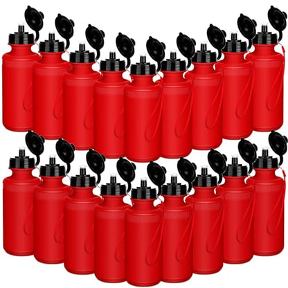 Zubebe 36 Pcs Sports Water Bottles Bulk Squeeze Reusable Bpa-free Plastic Water Bottles End of the Year Gifts Summer Gifts for Students School Travel Hiking Cycling Event Team Gift - color: Red