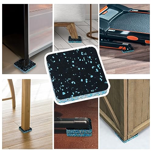 Luwint Treadmill Mat Pads, Rubber Foam Padding, Sound Isolation, Anti Vibration, Shock Absorbing, Noise Reduction Floor Protection Sheets for Treadmill, Washer Machine, Exercise Equipment - color: 6 Pcs