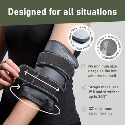Medium Gel Ice Packs for Injuries Reusable Wrap with Straps - Hot and Cold Pack for Pain Relief, Tennis Elbow, Ankle, Foot, Hand - 8" x 12" - Grey - size: Medium, style: Grey