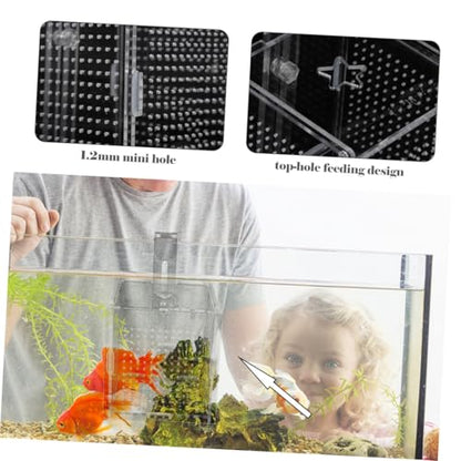 BESPORTBLE 1set Acrylic Fish Isolation Box for Aquariums with Cups and Breeding Box for Newborn Fish Transparent Cover Prevents Escape and Design