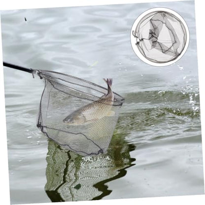 Beaupretty 4pcs Foldable Fishing Net Heads Stainless Steel Landing Net Replacement with Deep Black Mesh 40cm for Freshwater and Saltwater Anglers