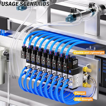 TAILONZ PNEUMATIC Air Line 1/4 inch od Blue Pneumatic Nylon Tube 32.8ft Air Brake Tubing Nylon Hose - color: Blue-Nylon, size: 1/4'' OD/32.8ft/10m