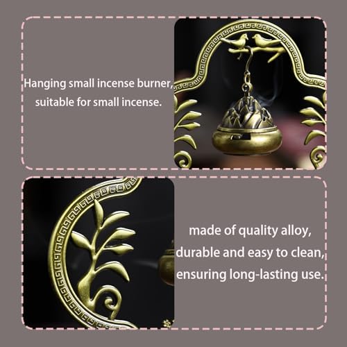 Deer Incense Holder, Incense Holder for Sticks | Mini Hanging Thurible Incense Burner Rack,Insence Stick Holder,Bronze Colored,1 Piece