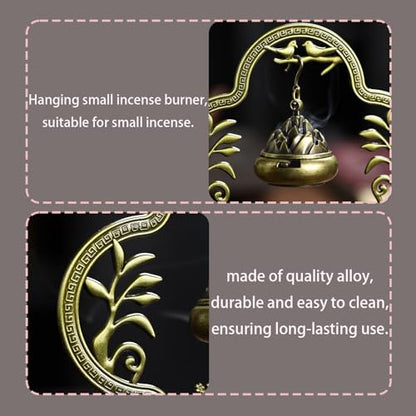 Deer Incense Holder, Incense Holder for Sticks | Mini Hanging Thurible Incense Burner Rack,Insence Stick Holder,Bronze Colored,1 Piece