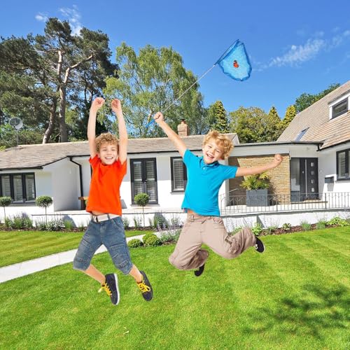 2 Pack Telescopic Butterfly Nets for Kids Outdoor Exploration, Catching Insect Net, Fishing Nets, Outdoor Tools for Catching Bugs Fish Insect Ladybird, Nature Exploration Toys