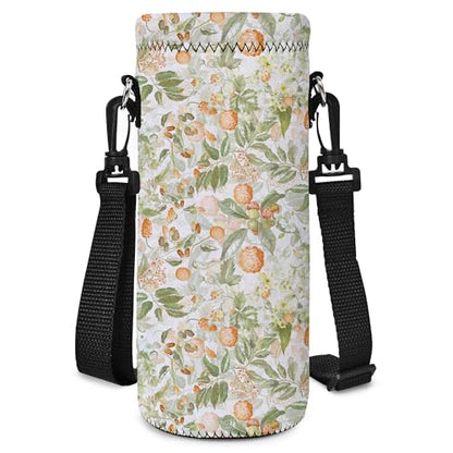 Neoprene Water Bottle Carrier Bag with Adjustable Shoulder Strap,Insulated Water Bottle Cover for Stainless Steel/Glass/Plastic Bottles - color: BC-53, size: 500ml