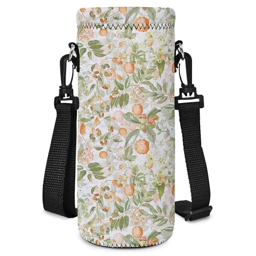 Neoprene Water Bottle Carrier Bag with Adjustable Shoulder Strap,Insulated Water Bottle Cover for Stainless Steel/Glass/Plastic Bottles - color: BC-53, size: 500ml