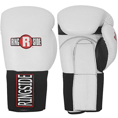 Ringside IMF Tech Hook and Loop Boxing Training Sparring Gloves - color: White, size: 18-Ounces