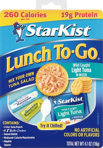 StarKist Lunch-To-Go Mix Your Own Tuna Salad, Chunk Light Tuna Pouch, 4.5 Ounce Kit, (Pack of 5) - size: 4.5 Ounce (Pack of 5)