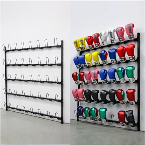 Boxing Glove Storage Rack, Wall Mount Gloves Dryer Holds 20/40 Pairs, Professional Hanging Glove Display Stand for Gym Training Facility(20-A pcs) - size: 20-A pcs