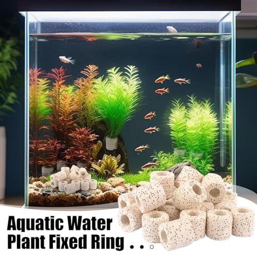 Under Water Plant Weights Biological Filter Media | Water Plant Cultivation Rings Purification Filter Ring for Turtle Tank, Fish Tank Accessories