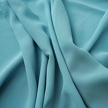 YOUR SMILE for Women Lightweight Breathable Solid Color Soft Chiffon Long Fashion Scarves Sun-proof Shawls Wrap - color: Teal